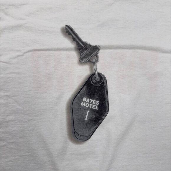 Vintage Single Stitch Psycho Bates Motel Key T Shirt 1998 Anvil - Picture 4 of 7